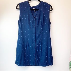 RVCA button front sleeveless dress like new L